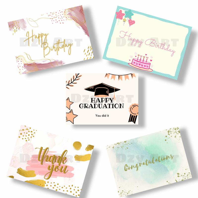 Kartu Mini Hiasan Bunga Rustic - Greeting Card Flower 0