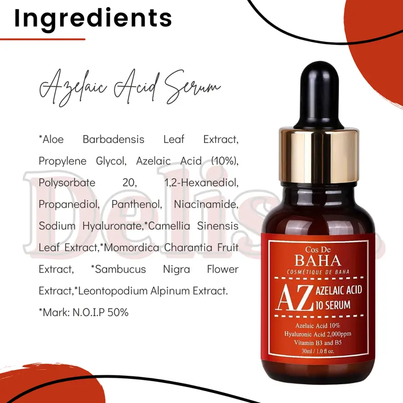Cos De Baha azelaic acid 10% with niacinamide serum 30 ml 4