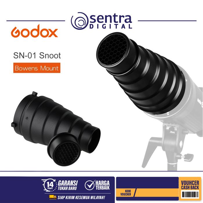 Gambar Godox SN-01 Bowens Mount Large Snoot with Honeycomb Grid dari Sentra Digital Kota Surabaya Tokopedia