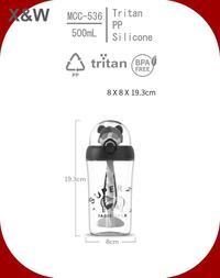 Gambar Botol Minum Anak Plastik Straw Magic Bear MCC536 500ML BPA FREE - Hitam dari Ollahomeliving Kota Bogor 3 Tokopedia