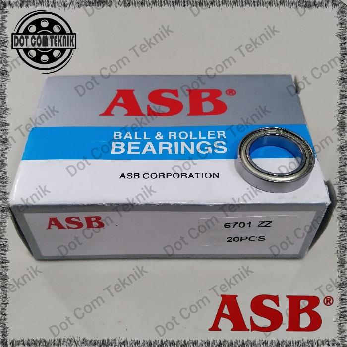 Gambar BEARING 6701 ZZ ASB (ID 12MM x OD 18MM x WIDTH 4MM) dari Dot Com Teknik Kota Bekasi Tokopedia