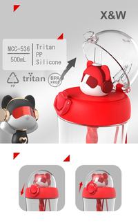 Gambar Botol Minum Anak Plastik Straw Magic Bear MCC536 500ML BPA FREE - Hitam dari Ollahomeliving Kota Bogor 4 Tokopedia