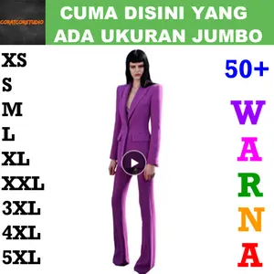 Blazer Cewek Jas Wanita Celana Rompi Tebal UNGU MAGENTA VIOLET PASTEL