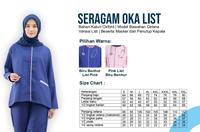 Gambar Setelan Seragam OKA List/Baju OKA List/Setelan OKA List/OKA Model List dari Rumahjahitid Kota Tangerang Selatan 3 Tokopedia
