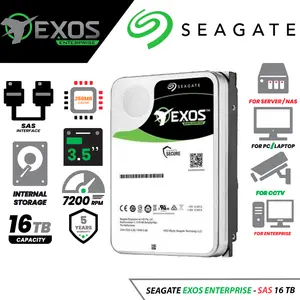Seagate Exos / Enterprise 16TB / Server HDD / SAS / Garansi 5 Tahun