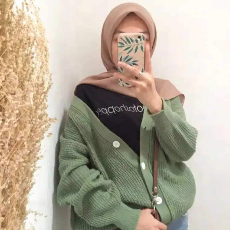 Cardigan rajut oversize premium tebal Carla XXL 0
