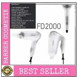 hair dryer mideas hair dryer panas dingin FD 2000