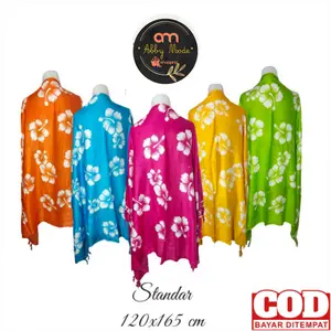 Kain Pantai Bali Motif Bunga ukuran 120x165 cm Selendang Syal