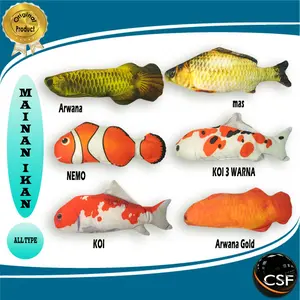 Mainan Boneka Catnip bentuk Ikan untuk Kucing