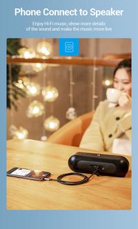 Gambar Kabel Aux Audio 3.5mm Stereo Hi-Fi Braided - BAQ, 1 Meter dari XLink Jakarta Kota Administrasi Jakarta Barat 4 Tokopedia