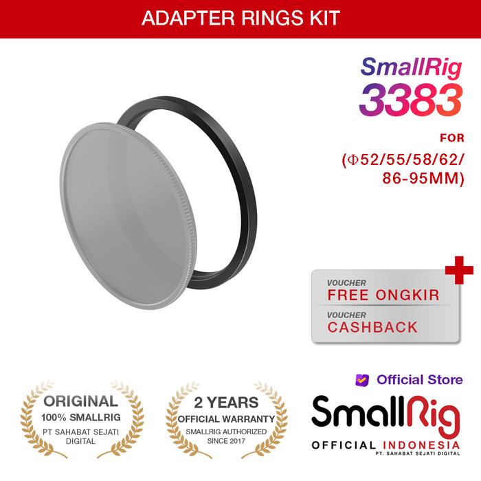 Gambar SmallRig Adapter Rings Kit (Φ52/55/58/62/86-95mm) 3383 dari Smallrig Indonesia Kota Administrasi Jakarta Pusat Tokopedia