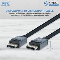 Gambar NYK Cable Display Port DP 8K GOLD Kabel 1.8 Meter dari NYK Indonesia Kota Administrasi Jakarta Pusat 5 Tokopedia