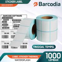 Gambar LABEL BARCODE 30 X 20 mm KERTAS STICKER DIRECT THERMAL 30 X 20 mm dari Barcodia Kota Administrasi Jakarta Pusat 1 Tokopedia