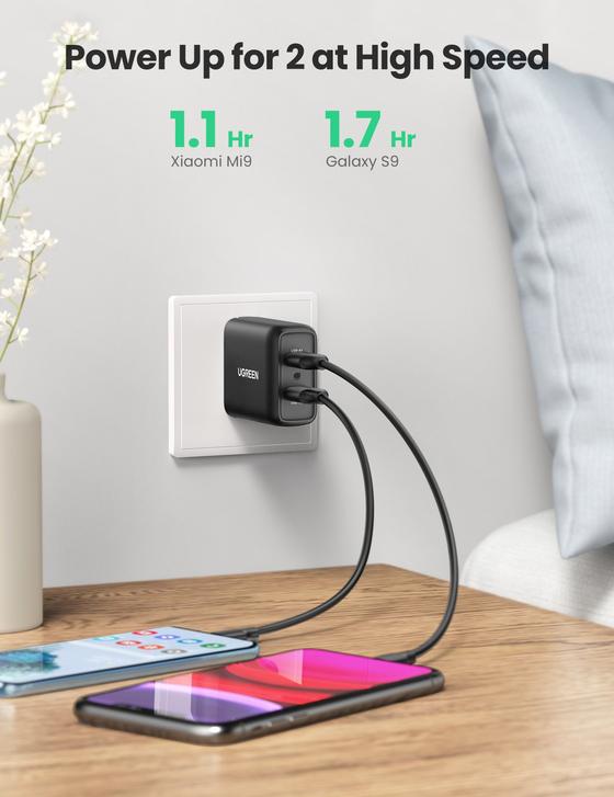 UGREEN Wall Charger 36W 2A - Black CD161 10216