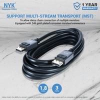 Gambar NYK Cable Display Port DP 8K GOLD Kabel 1.8 Meter dari NYK Indonesia Kota Administrasi Jakarta Pusat 4 Tokopedia