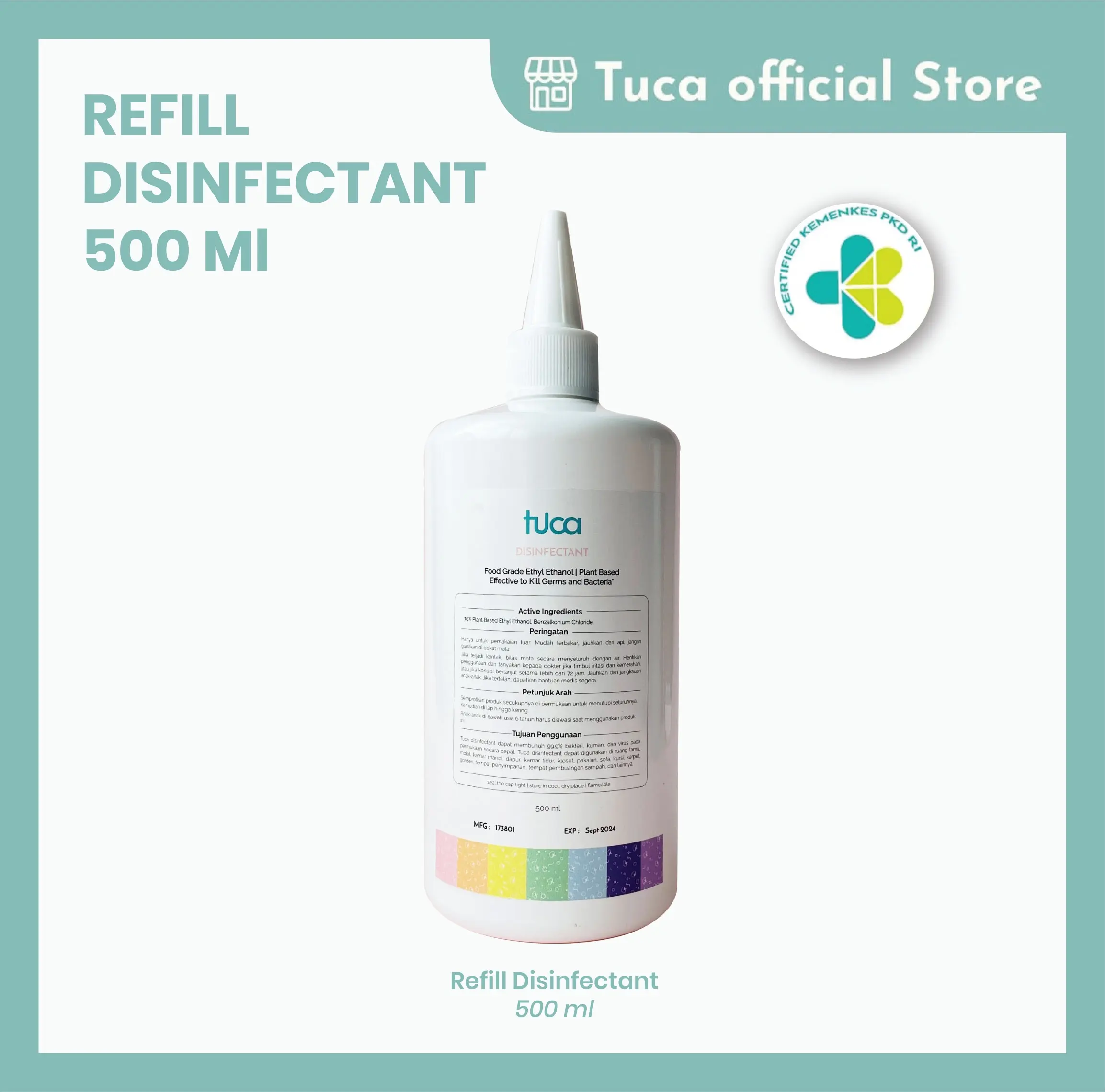 Cairan Refill Disinfectant Antiseptik Tuca - Food Grade Disinfektan
