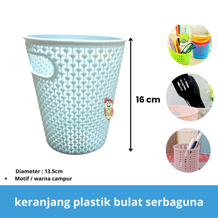 Gambar keranjang plastik bulat serbaguna dari Bali Stationery Kota Denpasar Tokopedia