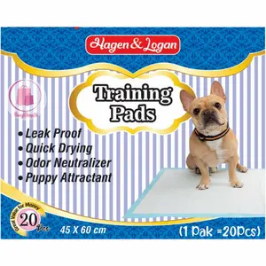 Hagen & Logan Training Pads M Alas Kandang Underpad 40x60cm Anti Bocor Quick Drying Odor Neutralizer 20 Pcs