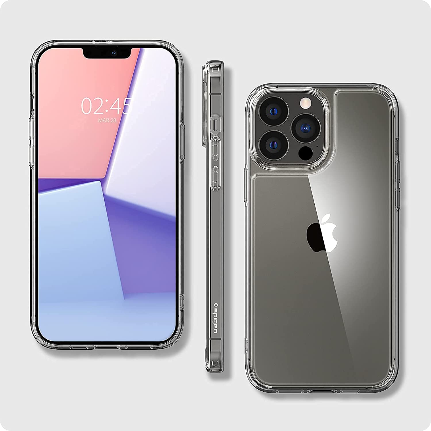 Case iPhone 13 Pro Max 13 Mini Spigen Quartz Hybrid Glass Casing