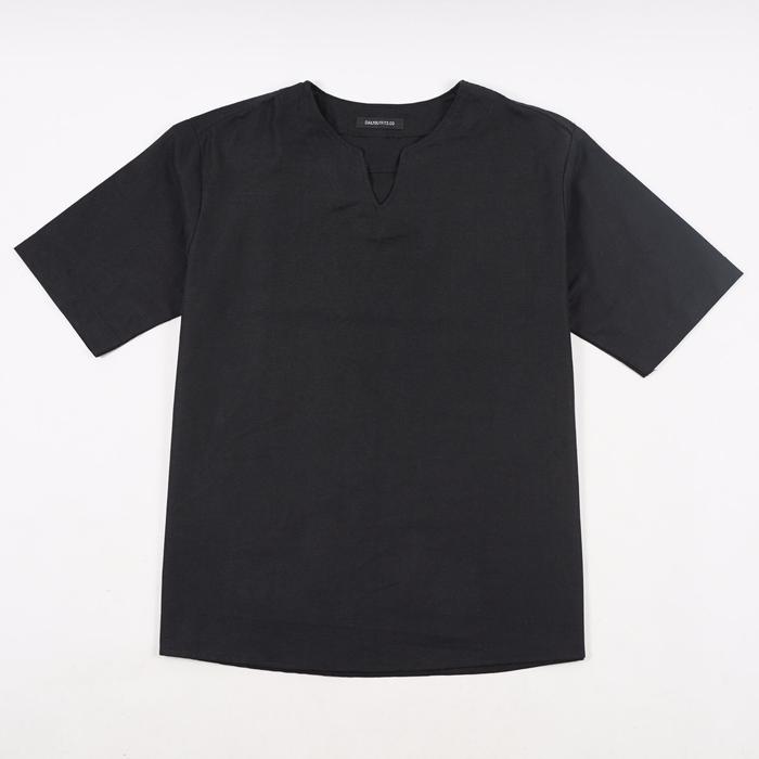 Gambar Dailyoutfits Kemeja Kurta Lengan Pendek Hitam Premium Quality - XXL dari Daily Outfits DYO Kota Tangerang Tokopedia