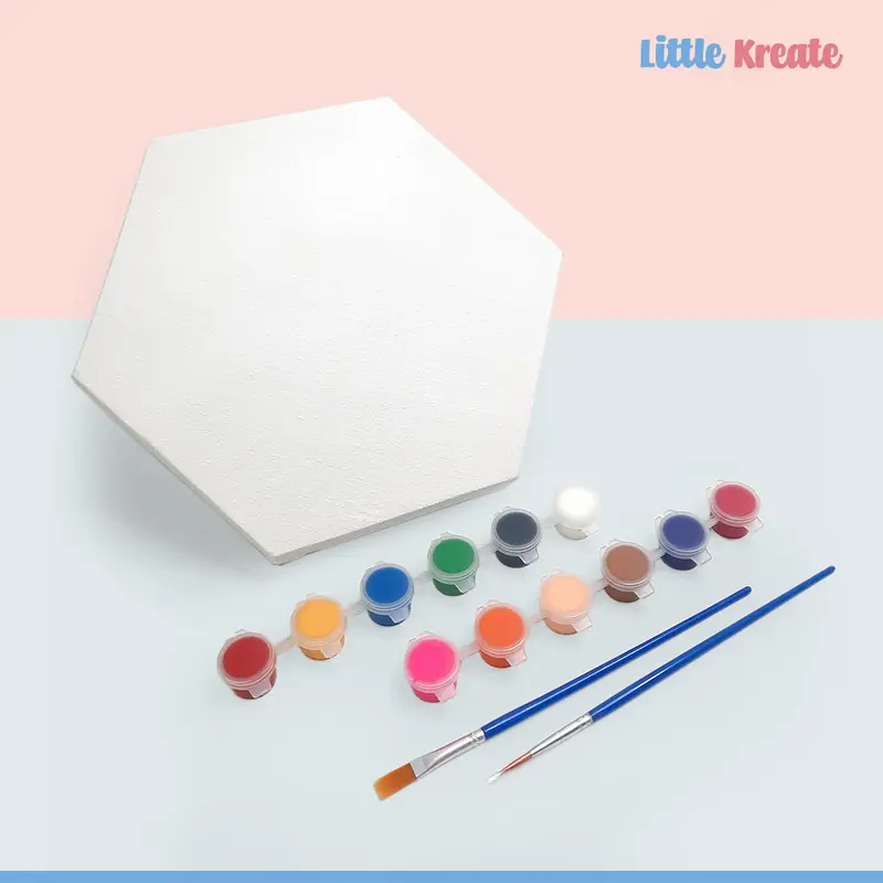 Canvas Acrylic Paint Set / Paket Kanvas Lukis Cat Akrilik Kuas Melukis 2