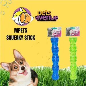 MPets Dog Toy Squeaky Stick Blue 27,3x5cm Mainan Anjing Gigitan Anjing