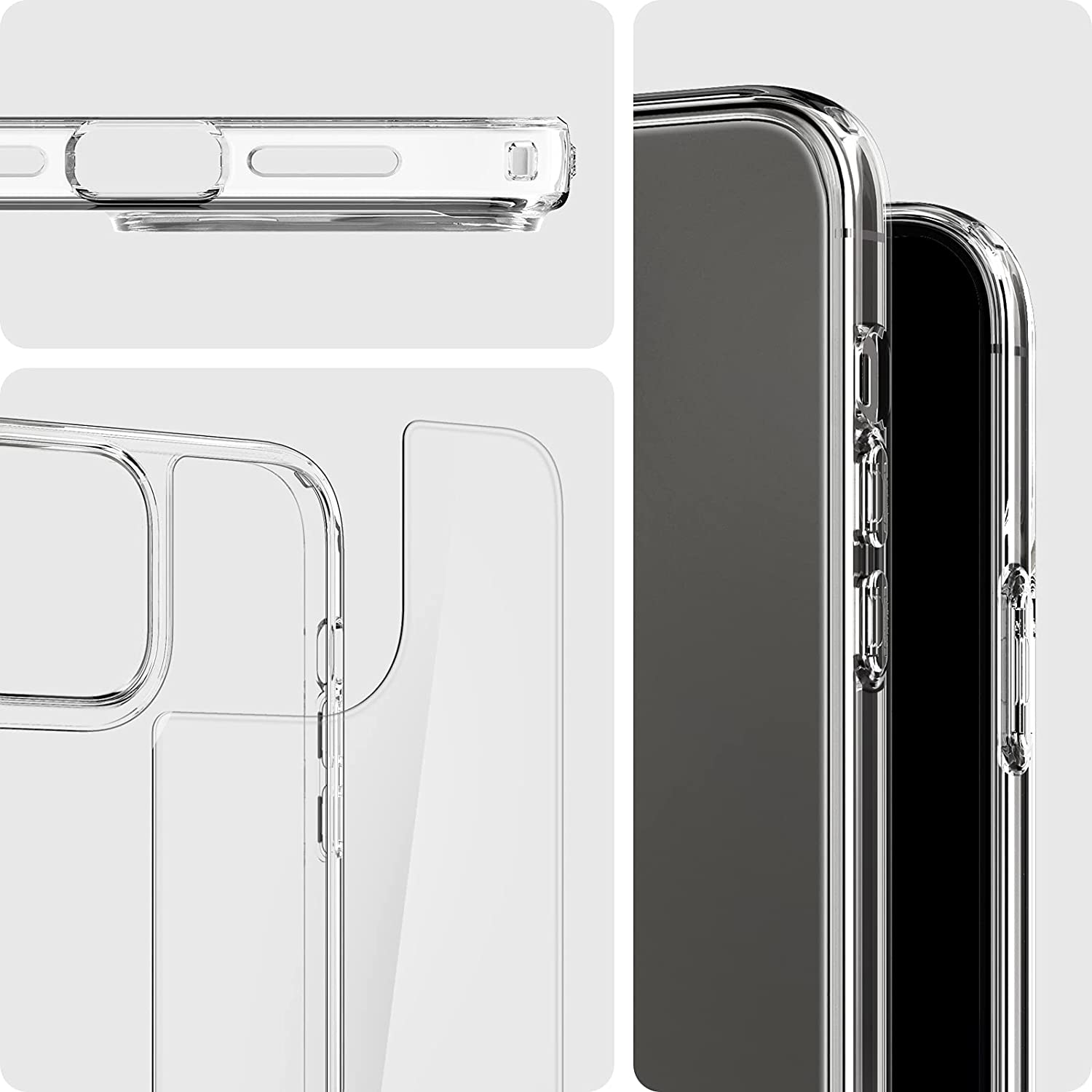 Case iPhone 13 Pro Max 13 Mini Spigen Quartz Hybrid Glass Casing