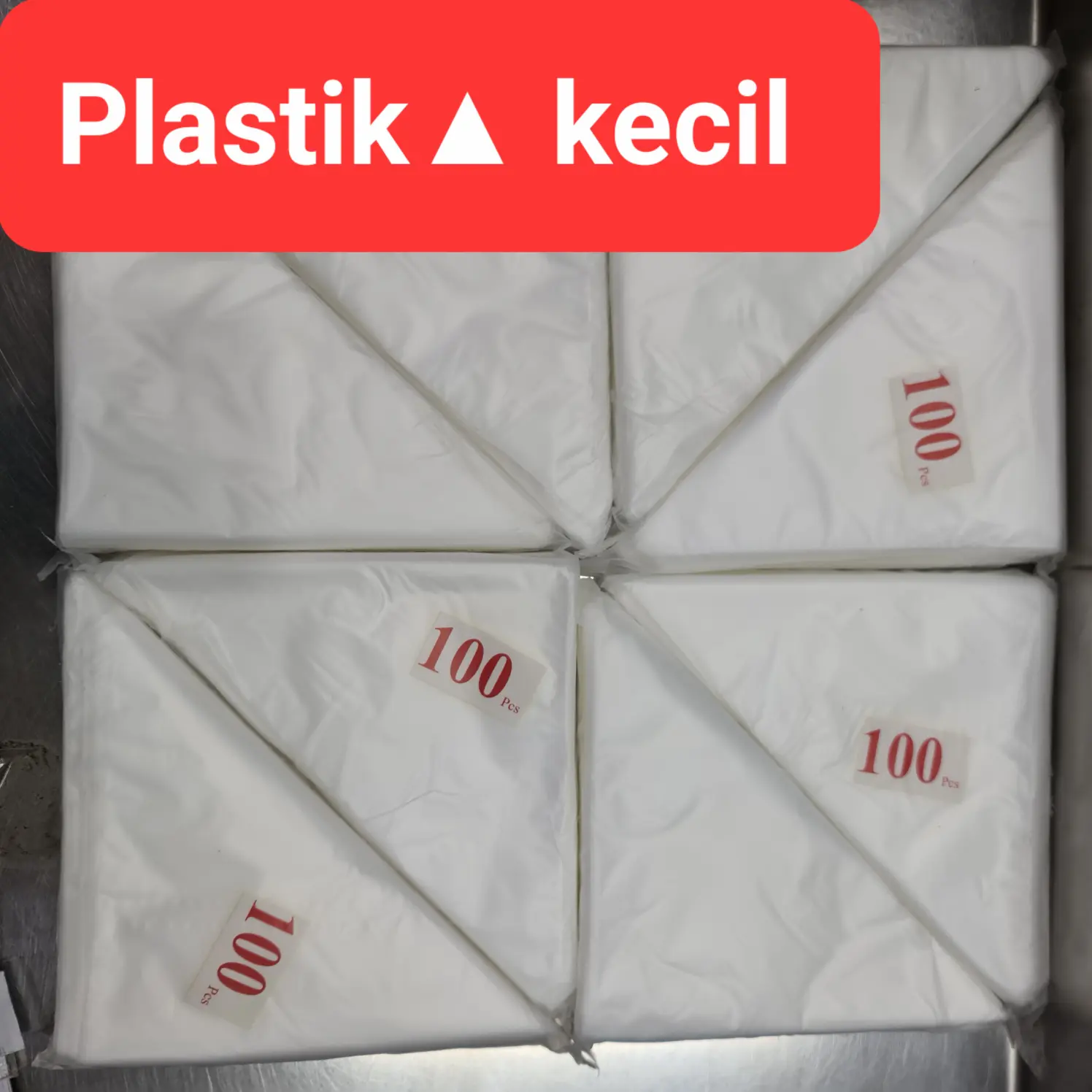 plastik segitiga ▲ kecil / piping bag 24 x 33 isi 100 pcs /pak