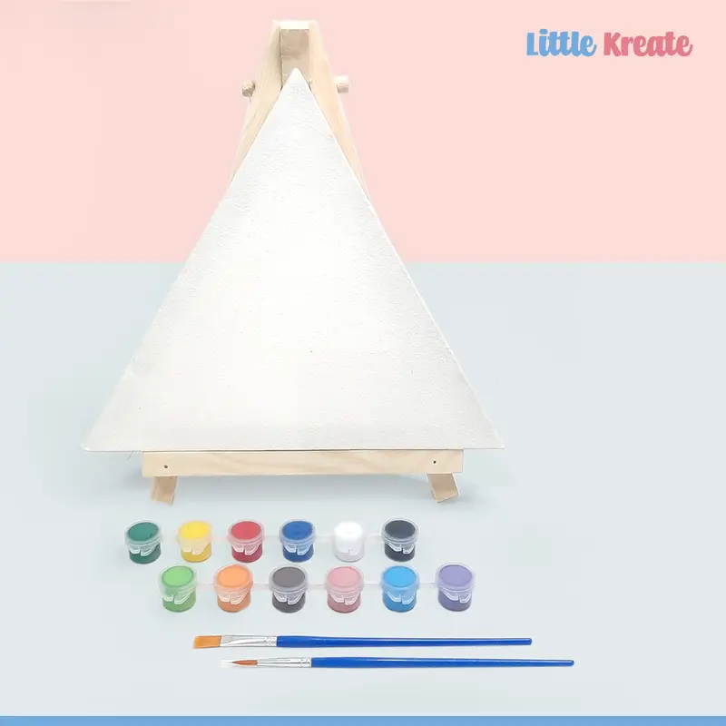 Canvas Acrylic Paint Set / Paket Kanvas Lukis Cat Akrilik Kuas Melukis 3