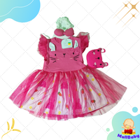 Gambar Baju Bayi Perempuan Dress Lucu set 3 6 9 12 Bulan Gaun Bayi Tas Mice - Pink Tua dari Mall-Baby Kota Tangerang Selatan 3 Tokopedia