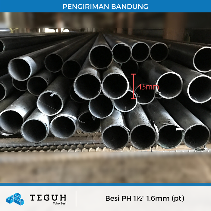 Gambar Besi pipa hitam 1½" 1.6mm (pt) dari Teguh tokobesi Kota Bandung Tokopedia