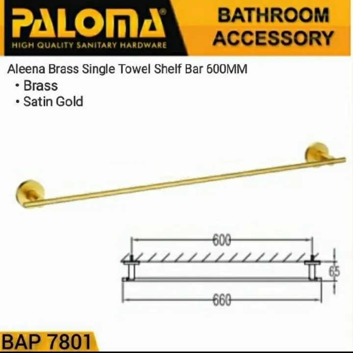 PALOMA BAP 7801 GANTUNGAN HANDUK BAJU HANGER KAMAR MANDI SATIN GOLD