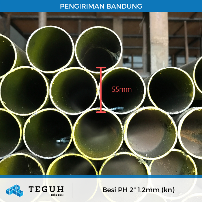 Gambar Besi pipa hitam 2" 1.2mm (kn) dari Teguh tokobesi Kota Bandung Tokopedia