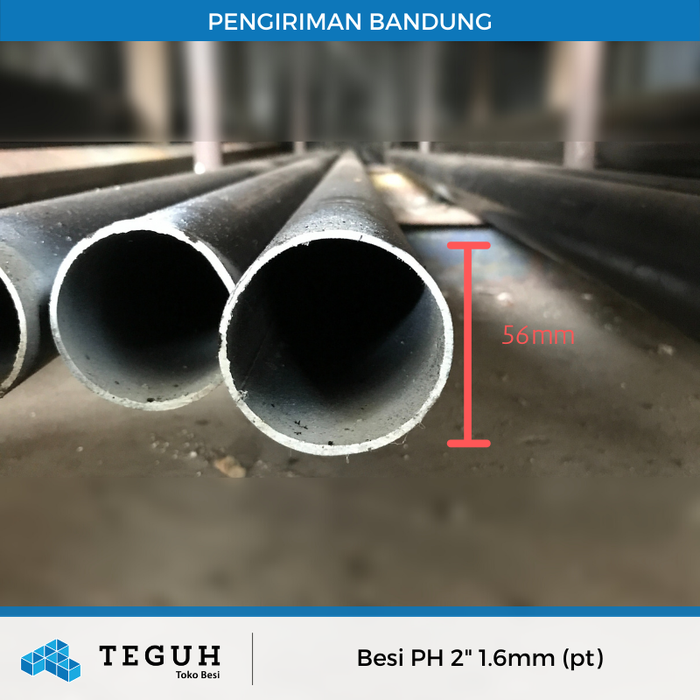Gambar Besi pipa hitam 2" 1.6mm (pt) dari Teguh tokobesi Kota Bandung Tokopedia
