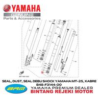 Gambar SEAL, DUST, SEAL DEBU SHOCK YAMAHA MT-25, XABRE B48-F3144-00 dari Yamaha Bintang Rejeki Motor Kab. Bandung 4 Tokopedia