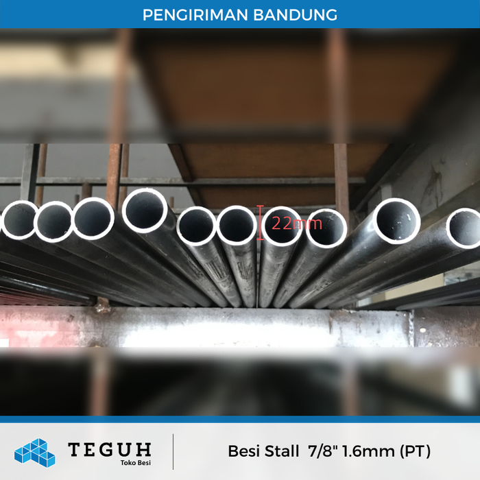 Gambar Besi pipa hitam stall 7/8" 1.6mm (pt) dari Teguh tokobesi Kota Bandung Tokopedia