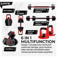 Gambar SFIDN 6in1 Multifunction Dumbell Kettlebell Barbel Set 20kg FITS dari Sfidn Jakarta Selatan 3 Tokopedia