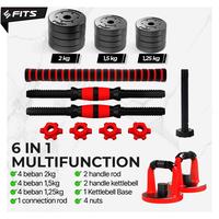 Gambar SFIDN 6in1 Multifunction Dumbell Kettlebell Barbel Set 20kg FITS dari Sfidn Jakarta Selatan 4 Tokopedia