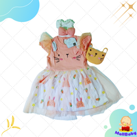 Gambar Baju Bayi Perempuan Dress Lucu set 3 6 9 12 Bulan Gaun Bayi Tas Mice - Pink Tua dari Mall-Baby Kota Tangerang Selatan 4 Tokopedia