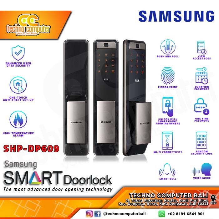 Gambar SAMSUNG SMART DOOR LOCK SHP-DP609 dari Techno Computer Bali Kota Denpasar Tokopedia