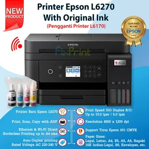 Printer Epson L6270 Wi-Fi Duplex All-in-One Ink Tank with ADF Garansi