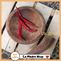 Gambar COBEK KAYU AREN KELAPA + Ulekan  Uk. 20 cm dari La Madre Shop Kota Sukabumi 1 Tokopedia