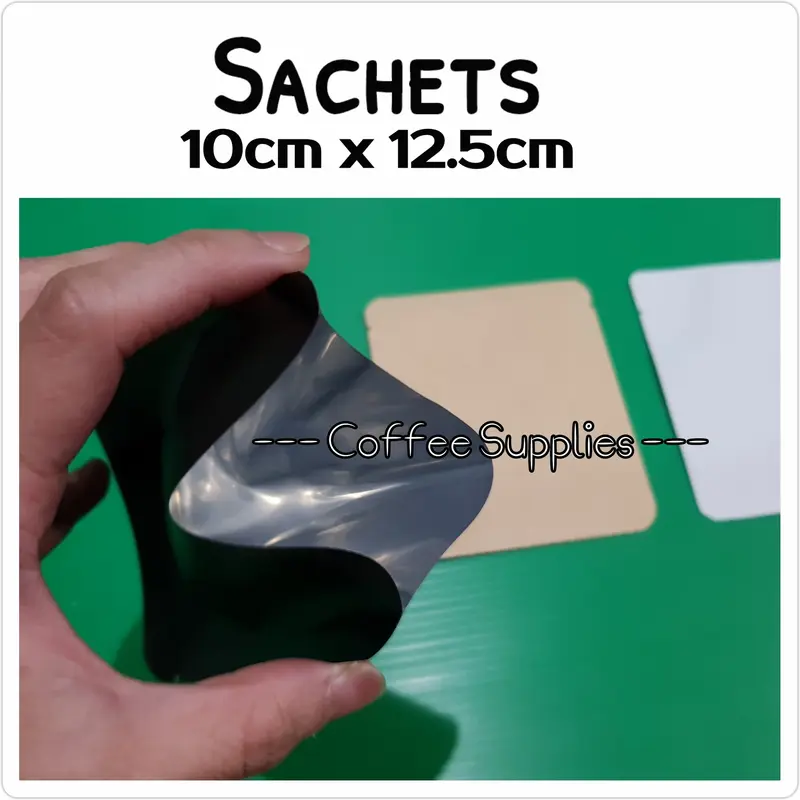 Sachet 10x12.5 kemasan drip coffee filter kopi hitam putih kraft saset 1