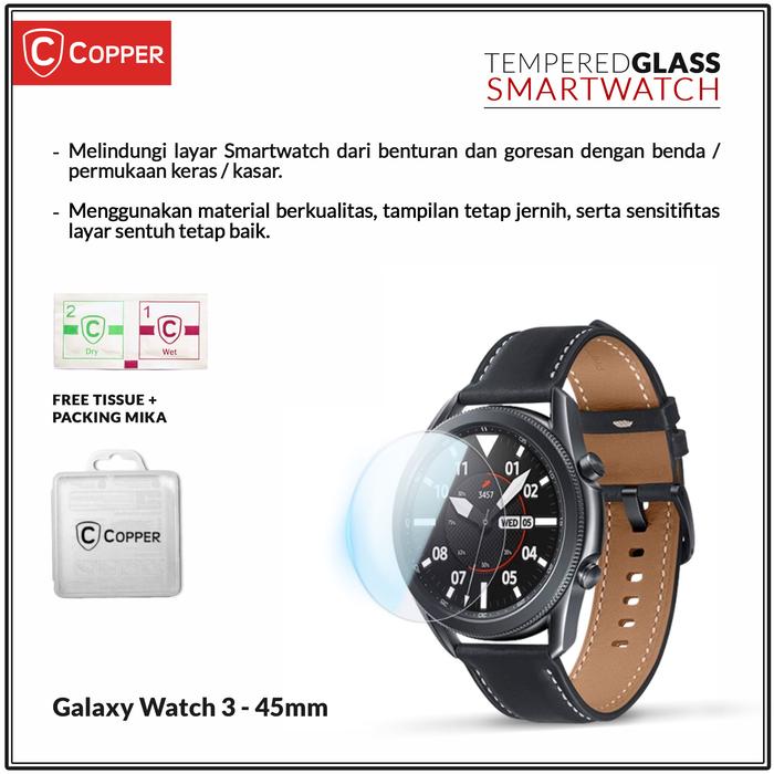 Gambar COPPER For Samsung Watch 3 45mm - Tempered Glass Clear Smartwatch dari Copper Indonesia Kota Administrasi Jakarta Barat Tokopedia