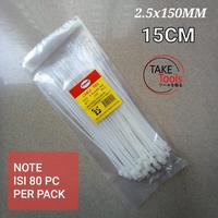 Gambar Kabel Tis / Cable Ties PANDA 2.5X150 MM / 15 CM PUTIH / WHITE dari TAKE TOOLS Kota Administrasi Jakarta Pusat 1 Tokopedia