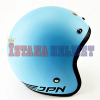 Gambar HELM BATOK JPN MODEL RETRO ARC PASTEL BLUE DOFF dari ISTANA HELMET Kota Bandung 5 Tokopedia