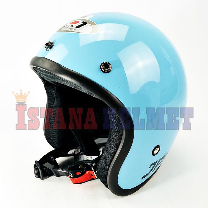 Gambar HELM BATOK JPN MODEL RETRO ARC PASTEL BLUE dari ISTANA HELMET Kota Bandung Tokopedia