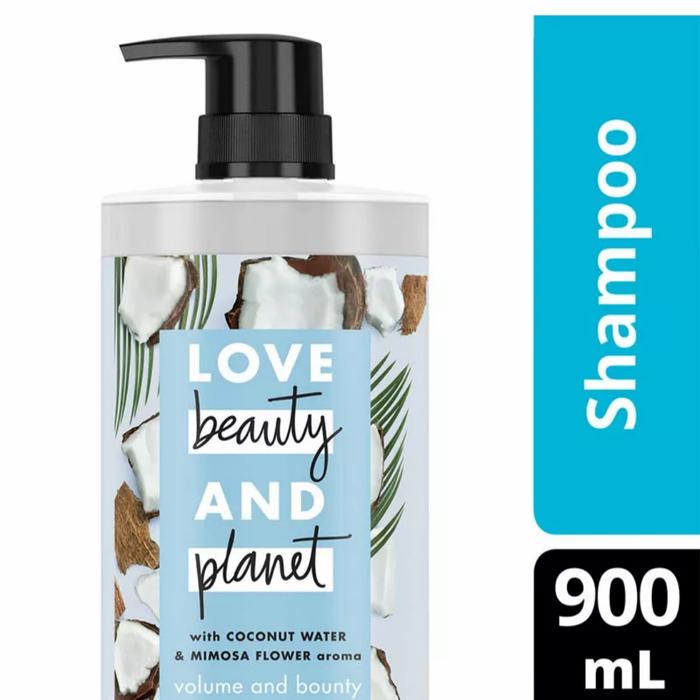 Gambar LOVE BEAUTY & PLANET Shampoo Coconut Water and Mimosa Flower 900ml dari Rivela Store Kota Administrasi Jakarta Barat Tokopedia