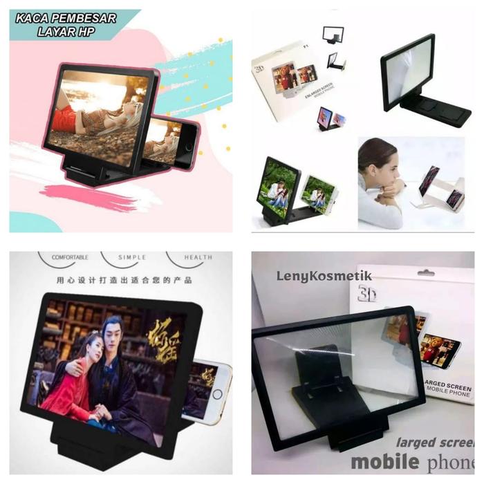 Gambar Zoom 3D Screen Kaca Pembesar Layar Handphone With Stand dari Goslimstore Kota Surabaya Tokopedia