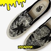 Gambar Vans Slipon Vault OG LX Palm Acid "Leaf" Black White Original dari riseandrisk. Kota Bekasi 4 Tokopedia
